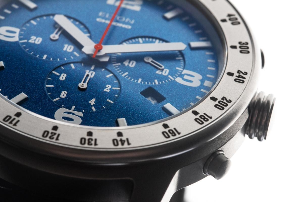 ELTON chrono modra detail2 | Párové hodinky PRIM