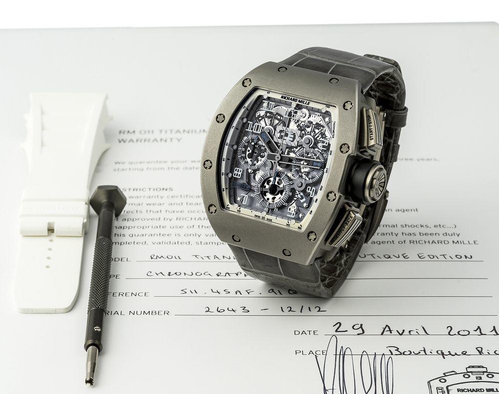 201 Richard Mille Ref. RM011 Felipe Massa Titanium Boutique Edition in Paris N. 12 12 | Rambo nosí hodinky Richard Mille