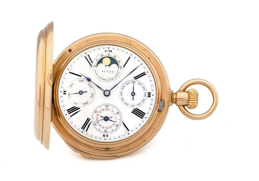 341 Patek Philippe Pocket Watch Perpetual Calendar Minute Repeater White Gold | Antiquorum Hongkong